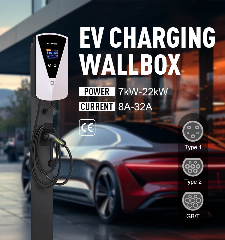 Wallbox charging station 7KW 11KW 22KW type 2 ev charger