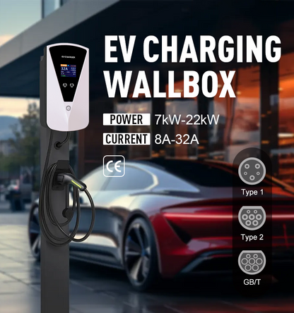 Wallbox charging station 7KW 11KW 22KW type 2 ev charger