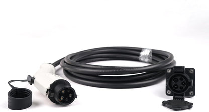 ENJOE EV Charger Extension Cable, 32Amp, 110V-240V 21ft Extension Cord for Electric Vehicle Charging Stations, Carrying Bag, EV Charging Extension Cable