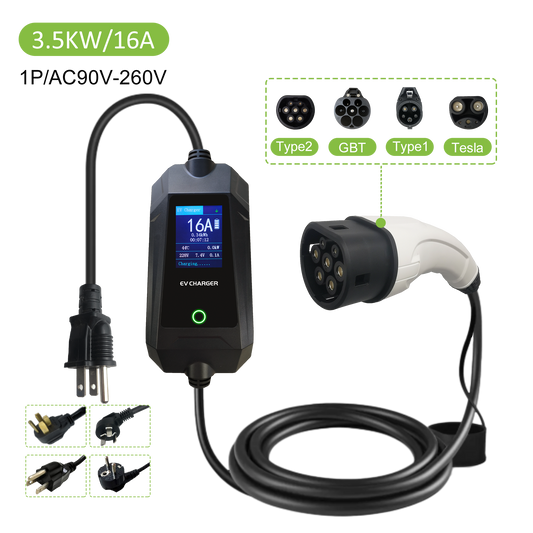 ENJOE® Level 2 Portable EV Charger (3.5KW/16A)