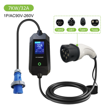 ENJOE® Level 2 Portable EV Charger (7KW/32A)