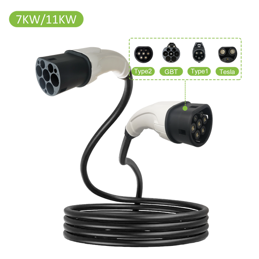 Ev charging cable type 2 to type 2 16A 3 phase